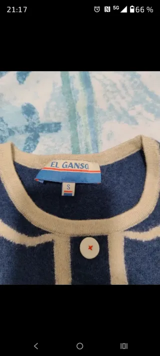 Jersey fino Ganso azul