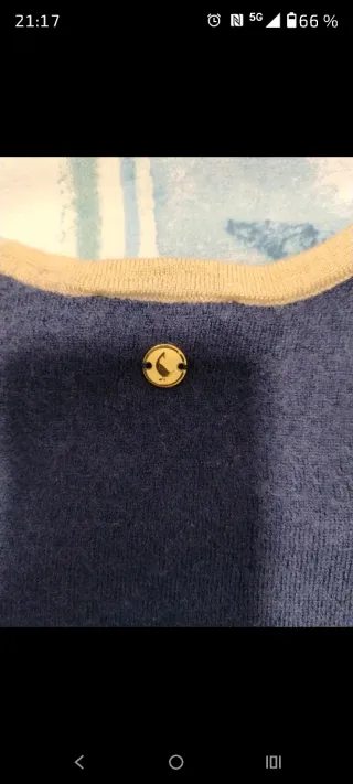 Jersey fino Ganso azul