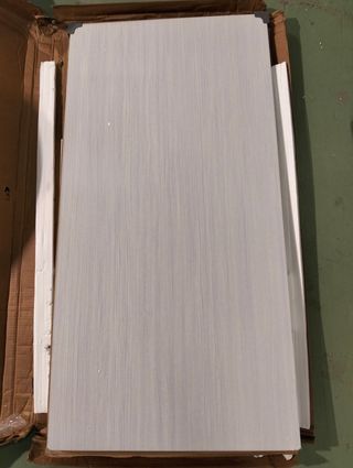 VASAGLE Escritorio 120x60 Arce Blanco, Metal, Moderno