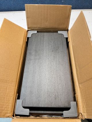 Tavolo Consolle 80 cm 2 Ripiani Marmo Nero VASAGLE LNT130B22