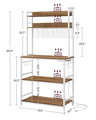 VASAGLE Estantería para Panadería