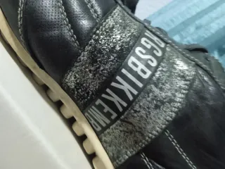 TALLA 44 BIKKEMBERGS ZAPATILLAS Negras Y Plateadas