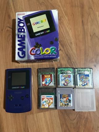 Nintendo Game Boy Color Morado con 5 juegos .