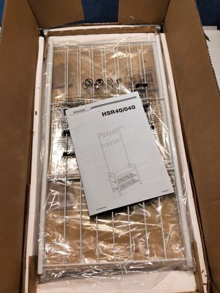 Perchero Zapatero con Banco 4 en 1 Roble/Blanco VASAGLE HSR40W