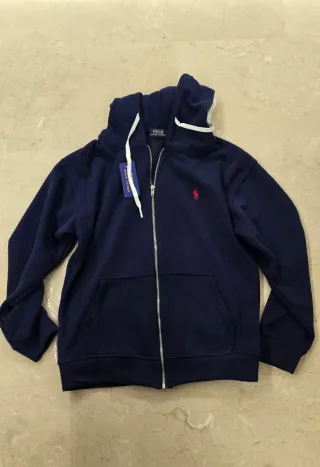 Sudadera Ralph Lauren Azul capucha y Cremallera