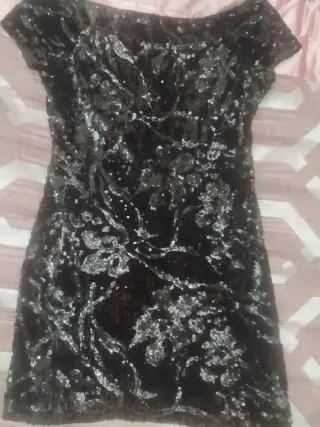 Vestido de fiesta lentejuelas negro