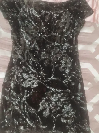 Vestido de fiesta lentejuelas negro