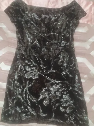 Vestido de fiesta lentejuelas negro