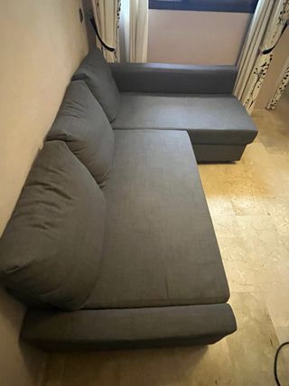 Sofá modular gris 3 plazas