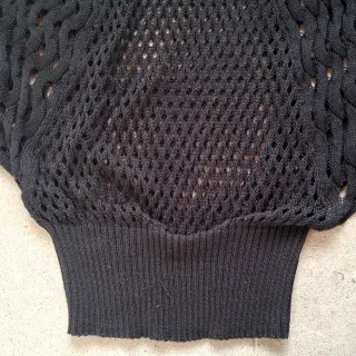 Poncho Vintage Mujer Negro Talla Única