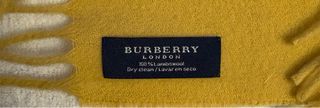Bufanda Burberry Mostaza Lana