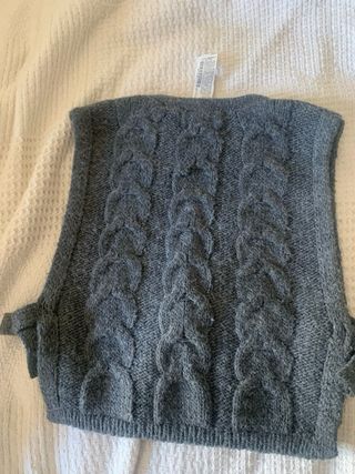 Chaleco punto Zara gris Talla M niños, 8-10 años