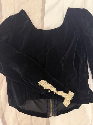 Corpiño fallera negro terciopelo