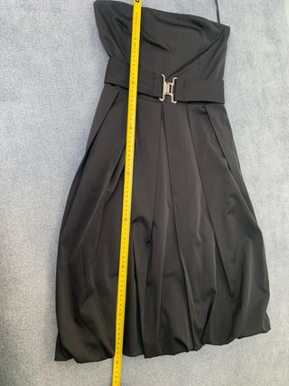 Vestido Zara palabra de honor negro T/XS