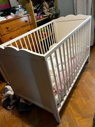Cuna Ikea SMÅGÖRA Blanca 60x120 Regalamos colchón