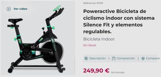Bicicleta Ciclismo Indoor Cecotec Poweractive