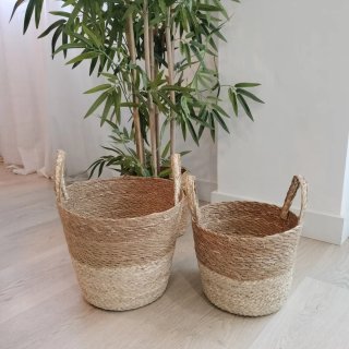 Lote Leñero y cestas Estilo Boho