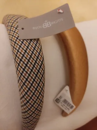 Lote 2 diademas marrón y dorado