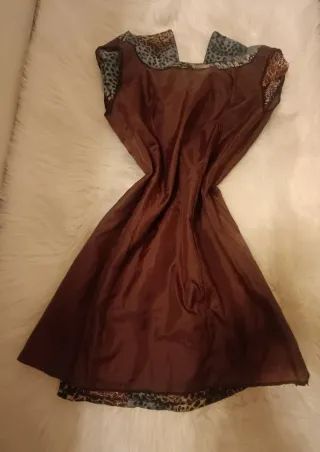 Vestido mini viscosa estampado