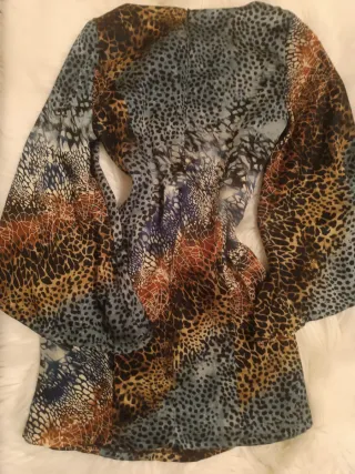 Vestido mini viscosa estampado