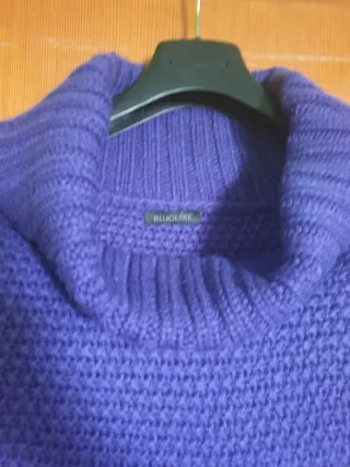 Maglia lana collo alto BLU&T