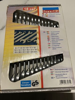 Juego llaves combinadas Powerfix 18 piezas