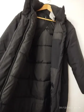 Abrigo largo Zara negro super caliente waterproof