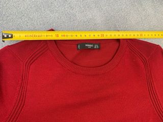 Vestido de punto Mango Talla XS color burdeos