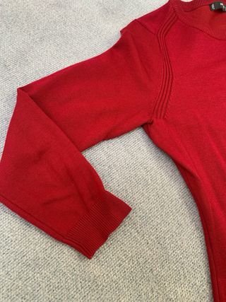 Vestido de punto Mango Talla XS color burdeos