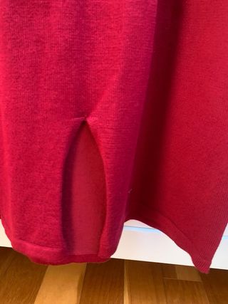 Vestido de punto Mango Talla XS color burdeos