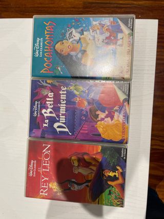 3 Películas VHS Disney Clásicos (Español)