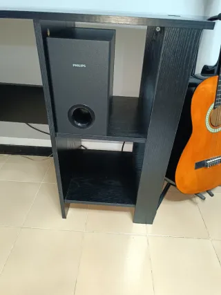 Scrivania angolare nera 130cm