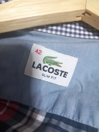 Camisa Lacoste cuadros hombre