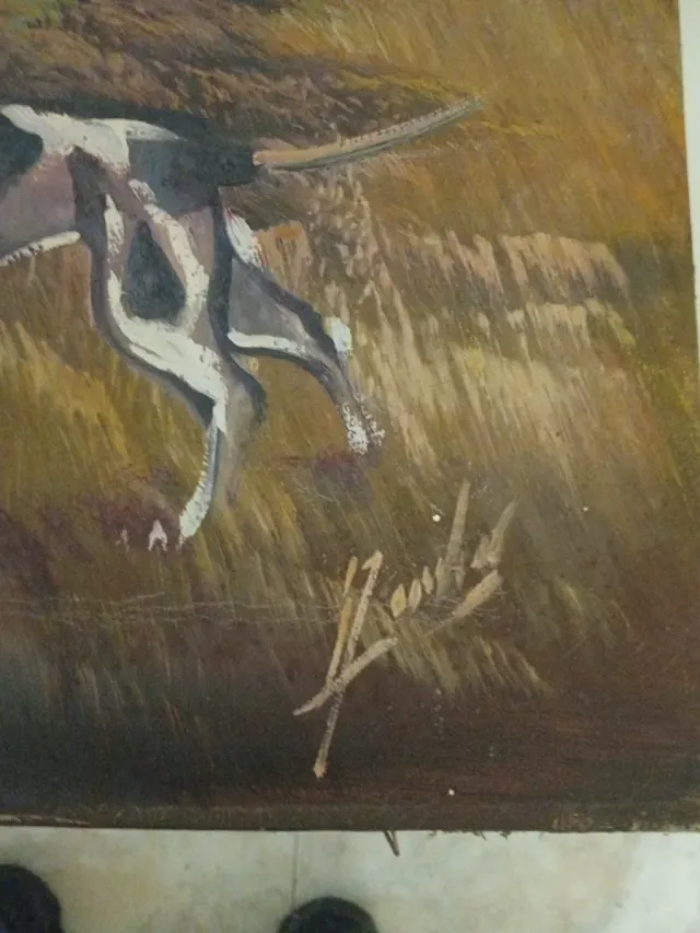 Antiguo cuadro óleo sobre lienzo siglo XiX