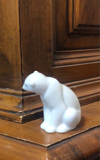 Figura Oso Porcelana Blanca Lladro Nao