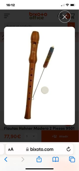 Flauta Hohner Madera 2 Piezas