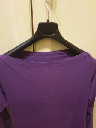 Maglietta viola manica lunga taglia M/L