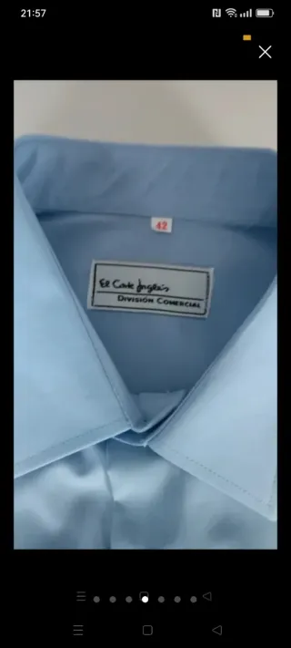 Camisa de vestir azul talla 42