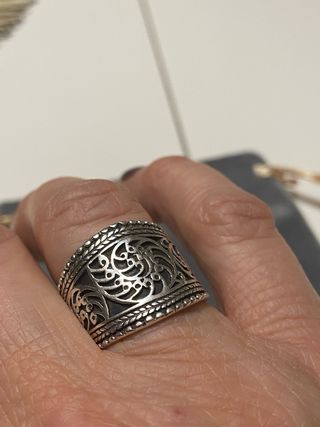 Sortija Plata 925 Ajustable Diseño Calado