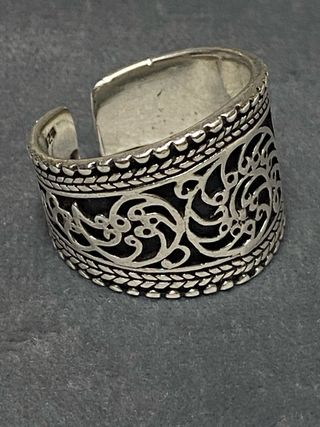 Sortija Plata 925 Ajustable Diseño Calado