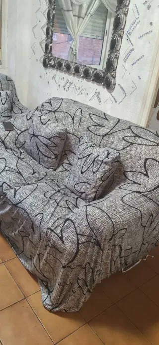 Funda sofá 3 plazas y 2 plazas con 4 fundas cogin