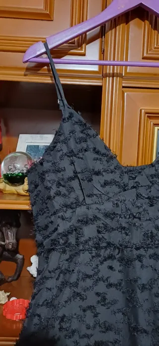 VESTIDO drapeado escote V espalda/hombros al aire