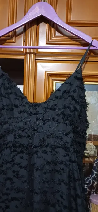 VESTIDO drapeado escote V espalda/hombros al aire