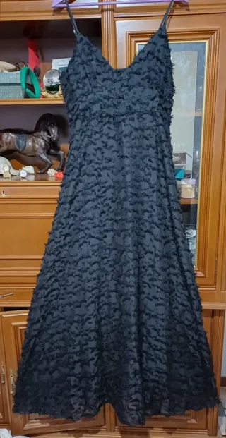 VESTIDO drapeado escote V espalda/hombros al aire