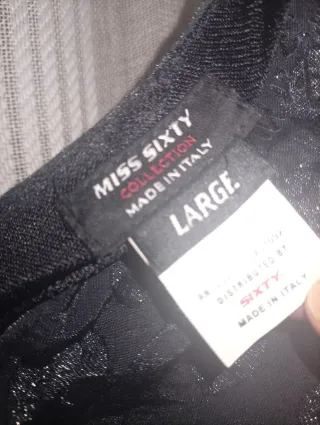 Minivestido fiesta Miss Sixty vintage gris plata