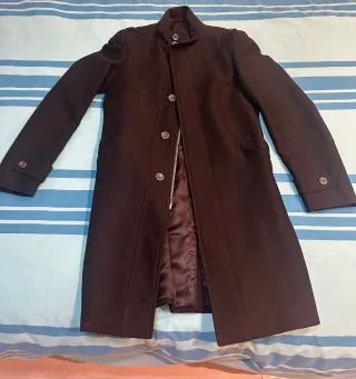 Abrigo paño Zara negro