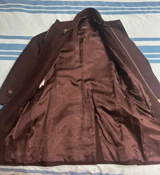 Abrigo paño Zara negro