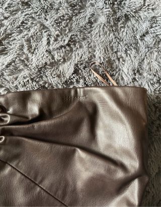 Top Marrón Elegante piel sintetica / cuero