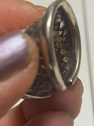 Sortija Plata 925 Trenzada Vistosa es ajustable