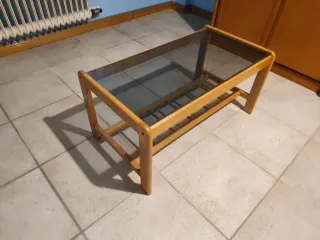 Mesa de centro madera y cristal